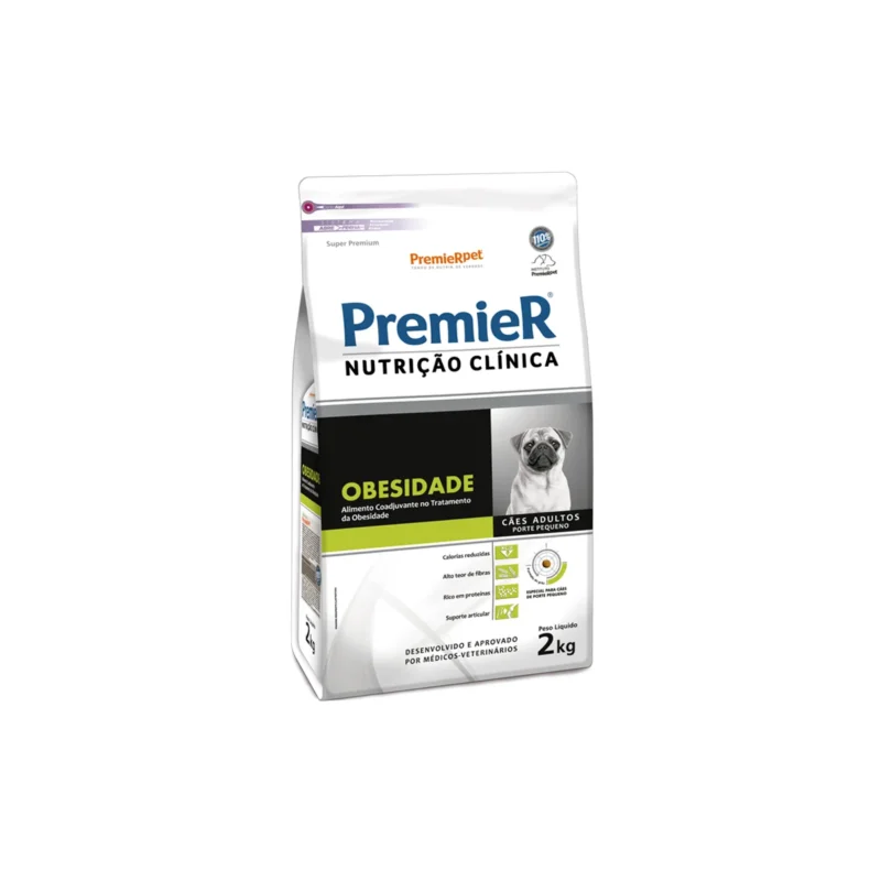 Premier nutrição clínica obesidade cães de pequeno porte 2kg Premier Pet para Todas Pequeno Todas as fases -