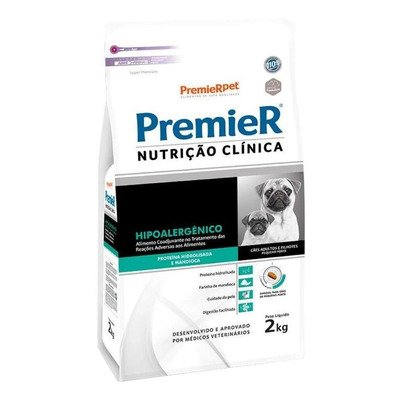 PremieR Pet Nutrição Clínica Ração Seca Hipoalergênica para Cães Adultos Porte Pequeno 2kg