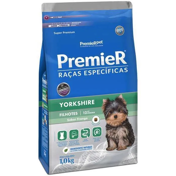 Ração Premier Cães Filhotes Raças Específicas Yorkshire (1Kg)
